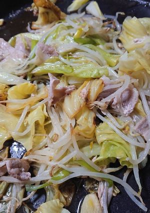 ホッとプレートで簡単野菜炒め-レシピのメイン写真