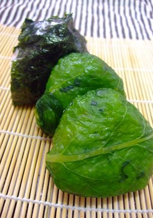 野沢菜おにぎり-レシピのメイン写真