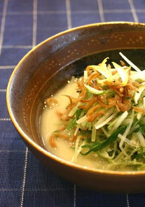 水菜とちりめんの豆乳浸し-レシピのメイン写真