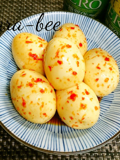 節約40円♪豆板醤で旨っ!ピリ辛味玉-レシピのメイン写真