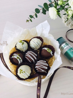 板チョコde簡単♡チョコミントトリュフ♡-レシピのメイン写真
