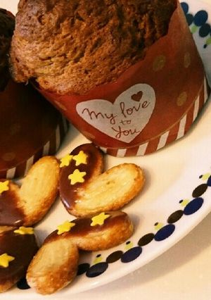 簡単マフィンでバレンタイン-レシピのメイン写真