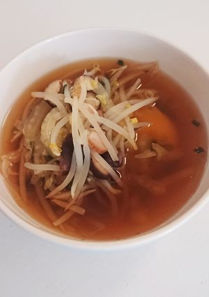 ラーメンの残りスープで！中華風お雑煮-レシピのメイン写真