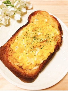 チーズ&コーンꕤ エッグトーストꕤ-レシピのメイン写真