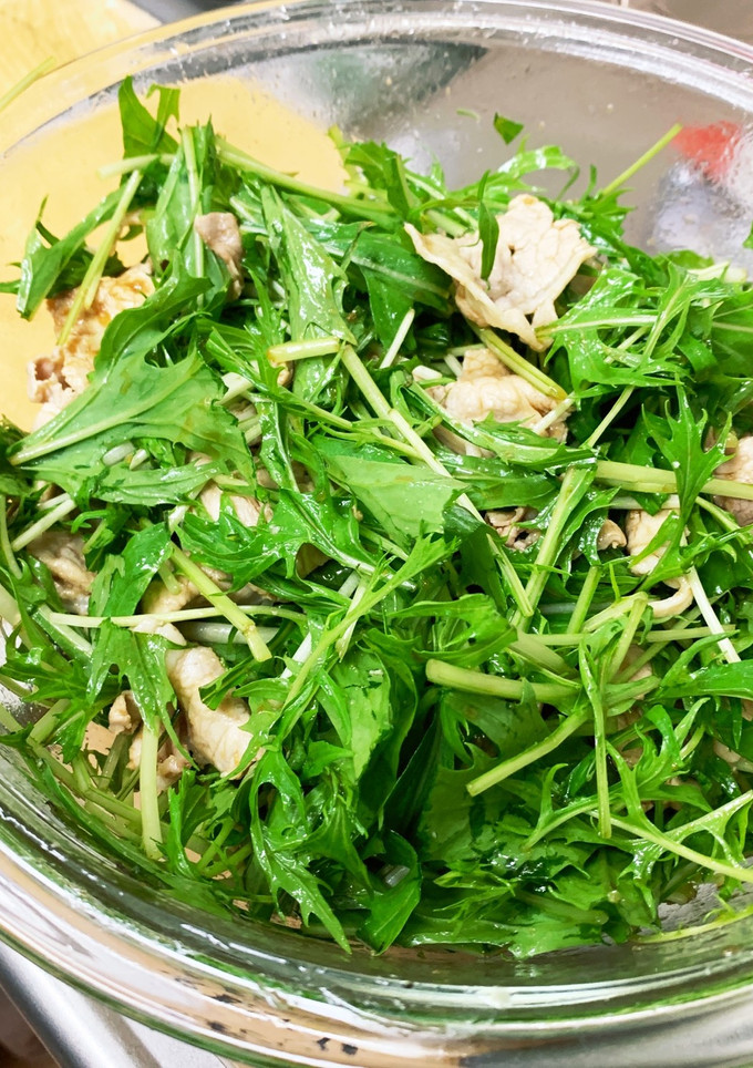 水菜と豚肉の柚子胡椒サラダ-レシピのメイン写真