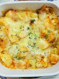 里芋とねぎとエリンギのキムチチーズ焼き-レシピのメイン写真