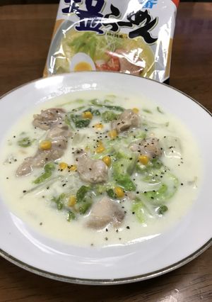 サッポロ一番の残りスープで白菜のミルク煮-レシピのメイン写真