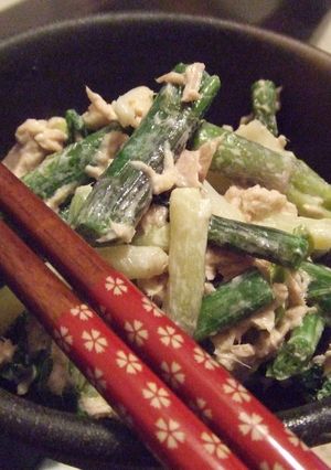 ★行者にんにくのツナ和え★-レシピのメイン写真