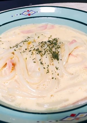 5分で簡単！レンチン☆カルボナーラうどん-レシピのメイン写真