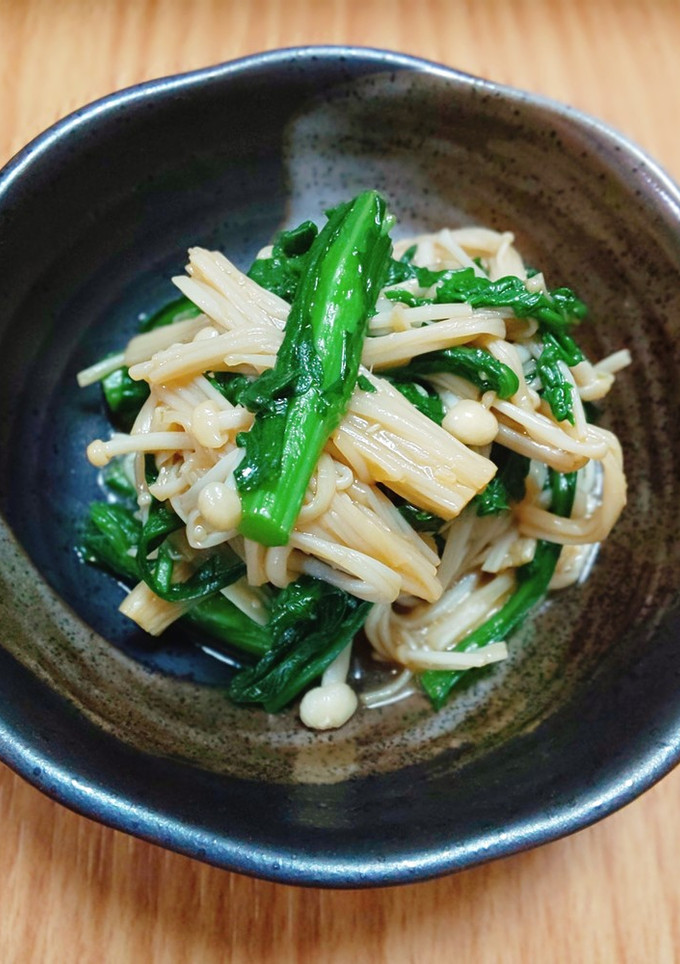 春菊とえのきのわさび醤油和え-レシピのメイン写真