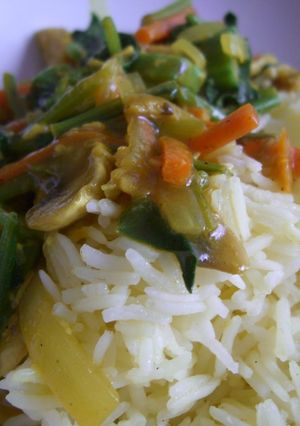 無国籍ベジタブルカレー（サフランライス）-レシピのメイン写真