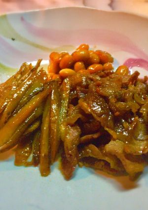 No2191 牛肉とゴボウの煮付け-レシピのメイン写真
