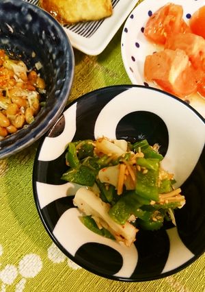 ちくわとピーマンのなめ茸和え-レシピのメイン写真