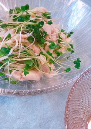 ブロッコリースプラウトと鶏むねの棒々鶏風-レシピのメイン写真