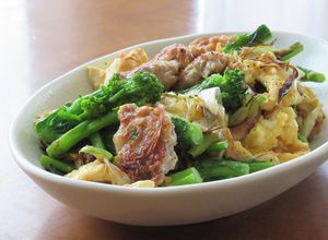 豚もも切り落とし肉と菜の花の卵炒め-レシピのメイン写真
