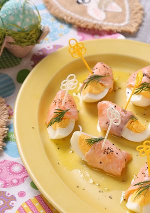 イースター☆ゆで卵のサーモンマリネ巻き-レシピのメイン写真