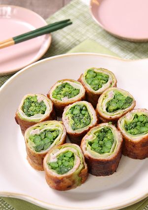 旬食材満載♪春キャベツと菜の花の肉巻き-レシピのメイン写真