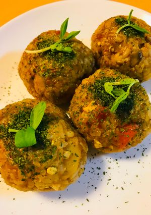 のこったカレーで●一口カレーおむすび-レシピのメイン写真