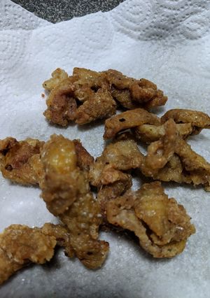 簡単おつまみ！鶏皮唐揚げ！節約レシピ-レシピのメイン写真