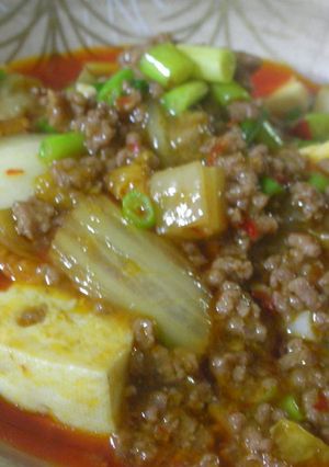 ご飯がススム～！キムチ味の麻婆豆腐-レシピのメイン写真