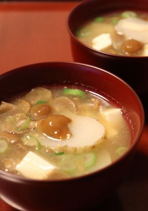 朝夕♪なめこと菊芋の味噌汁～２人分～-レシピのメイン写真