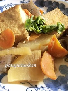 レンジでほっこり♪大根と厚揚げの煮物-レシピのメイン写真