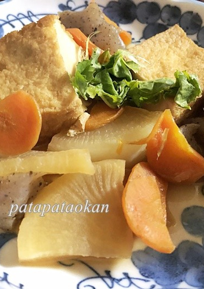 レンジでほっこり♪大根と厚揚げの煮物-レシピのメイン写真
