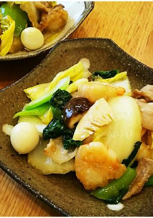 白菜とチンゲン菜の八宝菜-レシピのメイン写真