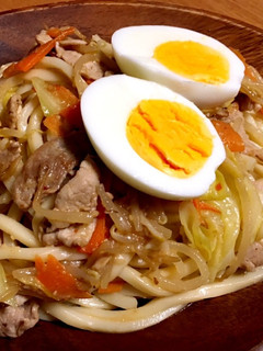 ピリ辛味噌焼きうどん-レシピのメイン写真
