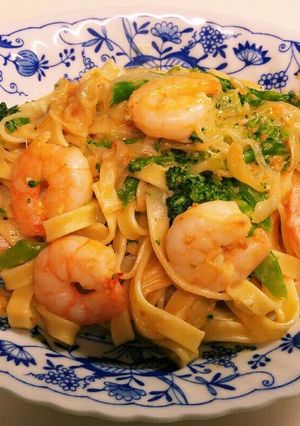 KALDIのスープで海老ゴロゴロ♪パスタ-レシピのメイン写真