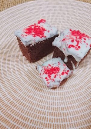 ホワイトチョコかけブラウニー♡-レシピのメイン写真