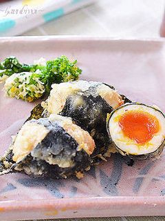 半熟味玉を海苔で包んでからりと揚げたの♪-レシピのメイン写真