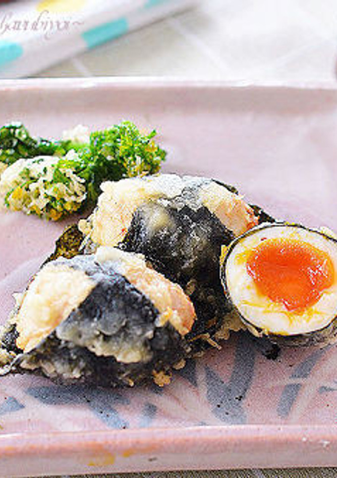 半熟味玉を海苔で包んでからりと揚げたの♪-レシピのメイン写真