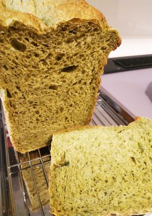HBふわもち♡ほうれん草とバナナの食パン-レシピのメイン写真