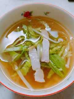 ♪えのきベーコンレタススープ♪-レシピのメイン写真