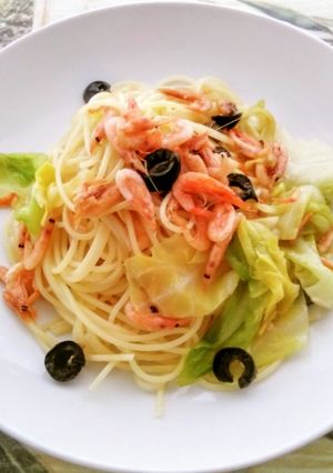 春キャベツと小エビのパスタ-レシピのメイン写真