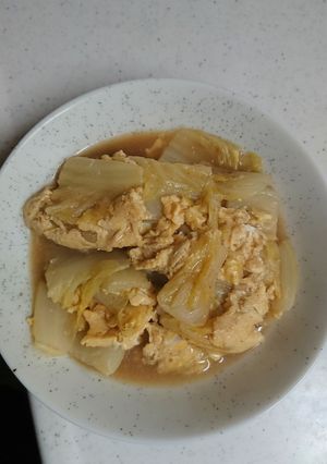 美味しいをもう一度!の白菜卵とじ-レシピのメイン写真