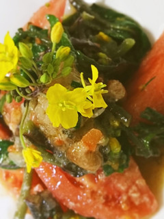 083 冬春トマトと紅菜苔のサラダ-レシピのメイン写真