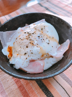 ずぼら飯♡絶品☆ベーコンエッグごはん-レシピのメイン写真