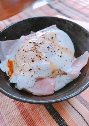 ずぼら飯♡絶品☆ベーコンエッグごはん-レシピのメイン写真
