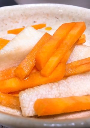 調味料2つ！簡単♪長芋と人参の漬物-レシピのメイン写真