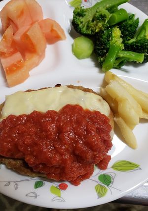 チーズハンバーグにかけるトマトソース-レシピのメイン写真
