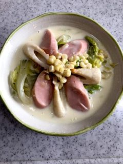 白菜のクリーム煮とパスタ-レシピのメイン写真