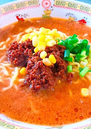 ジャージャー麺肉味噌をのせて味噌らーめん-レシピのメイン写真