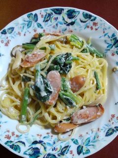 牛乳で作る☆ほうれん草のクリームパスタ-レシピのメイン写真