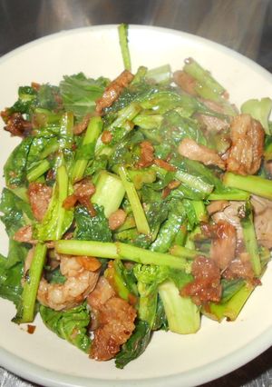 おいしい菜とラム肉の味噌炒め-レシピのメイン写真