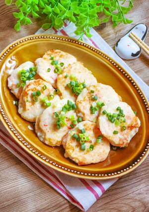 はんぺんとカニかまのふわとろ焼き-レシピのメイン写真