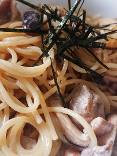 簡単♪豚肉としいたけの和風クリームパスタ-レシピのメイン写真