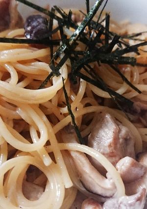 簡単♪豚肉としいたけの和風クリームパスタ-レシピのメイン写真