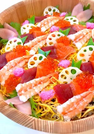 【ひな祭り】海鮮 ちらし寿司-レシピのメイン写真